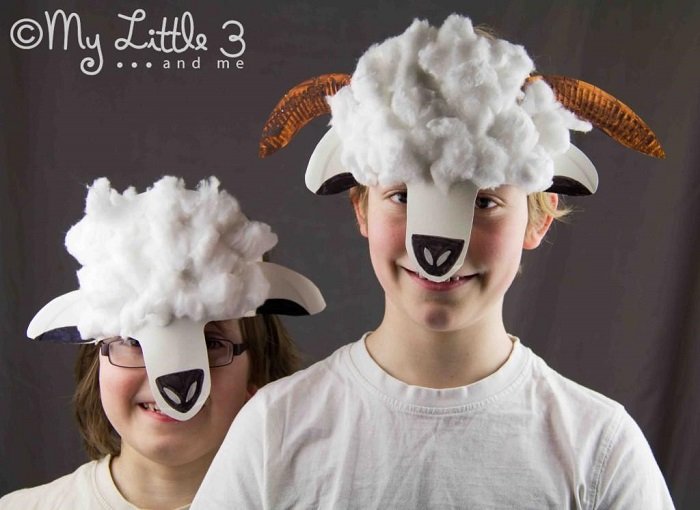Новогодние маски овечек