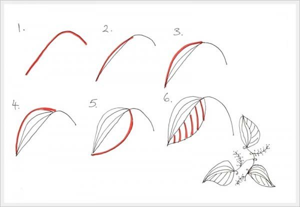 Малюємо орнамент листя крок 4
