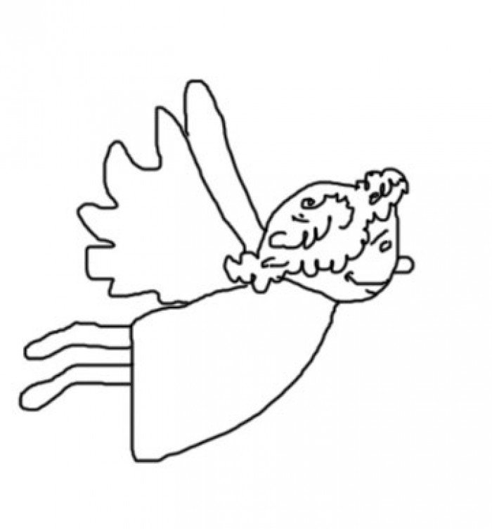 Как нарисовать ангела схема 3, шаг 5