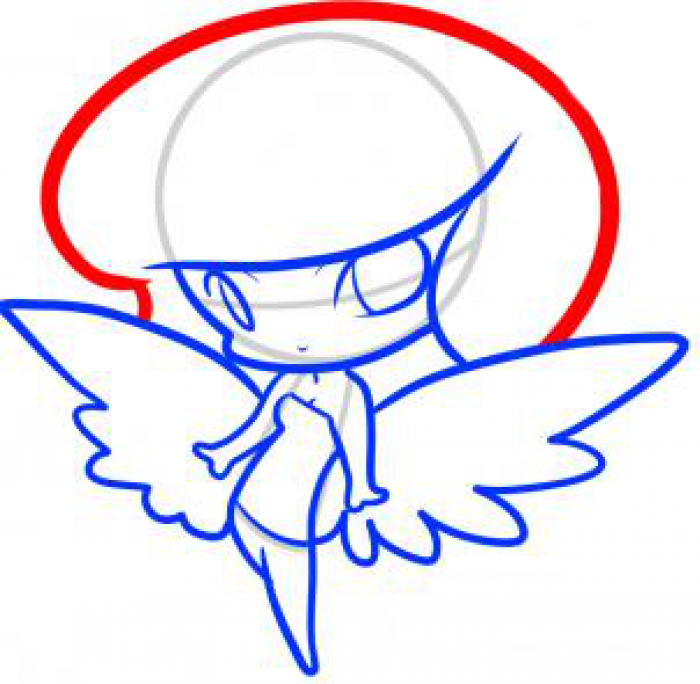 Как нарисовать ангела схема 4, шаг 7