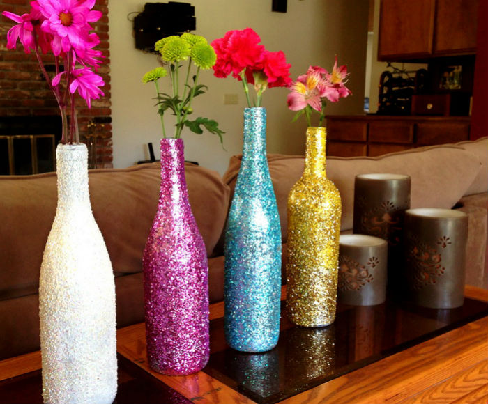 Декор бутылок — 65 фото роскошных проектов украшения пустых бутылок для украшения интерьера