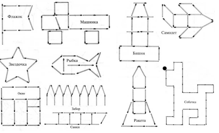 Картинки из спичек для детей 7