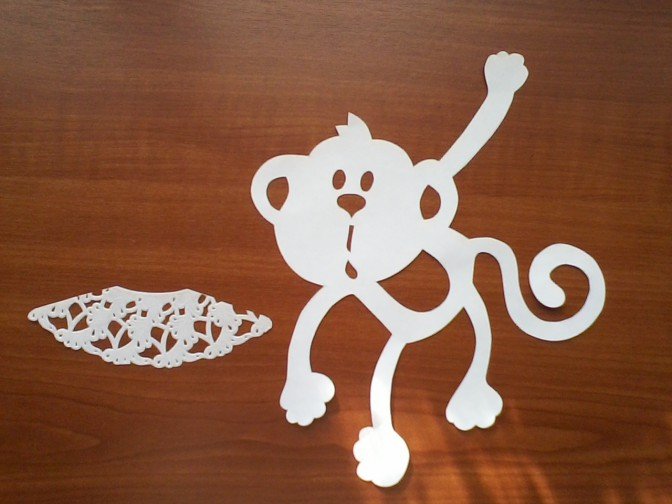 Как сделать витинанку-обезьянку на Новый год, фото 4