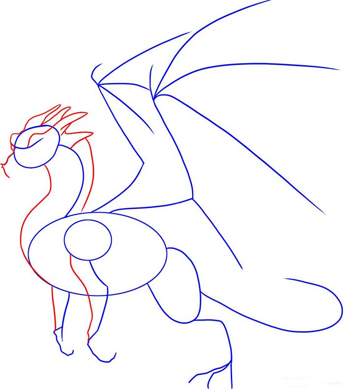 Як намалювати дракона, схема 6 - фото 2