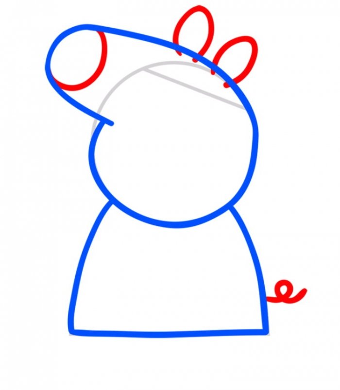 Как нарисовать свинку Пеппу