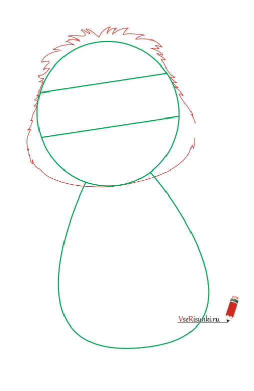 Как нарисовать Лунтика, схема 3 - фото 1