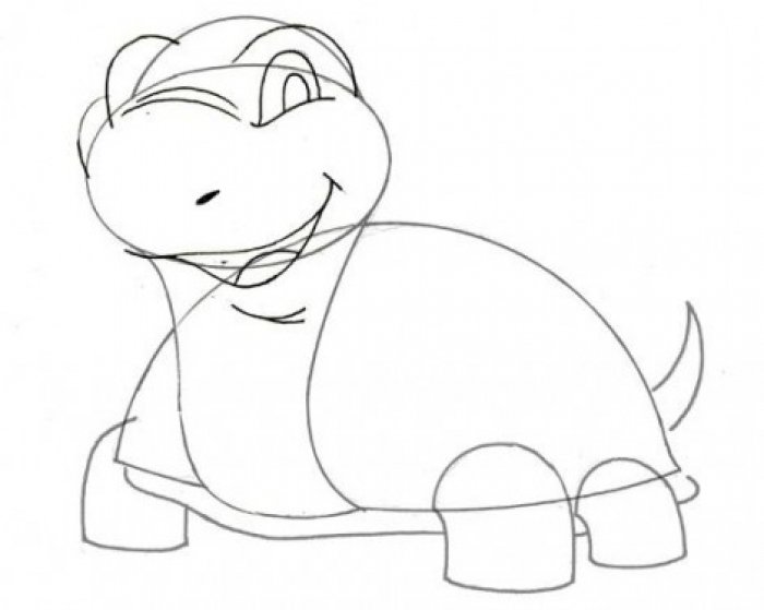 Как нарисовать черепаху карандашом поэтапно, фото 4