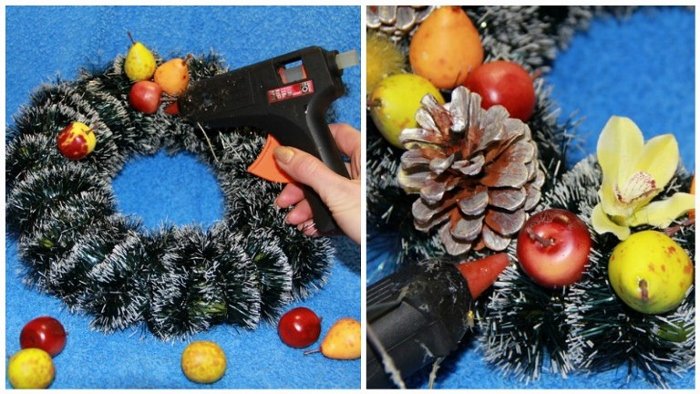 Рождественский венок своими руками, фото 11