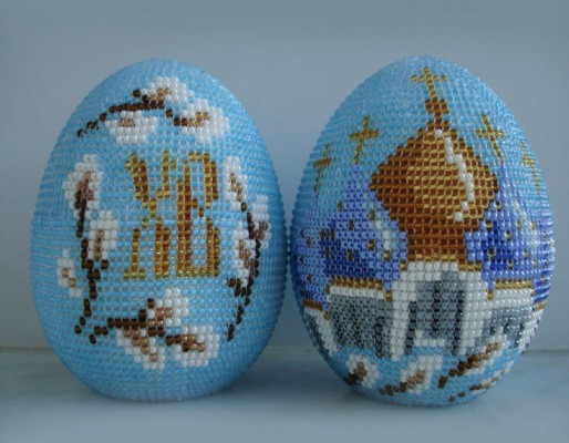 Пасхальные яйца из бисера: королевский подарок на Пасху