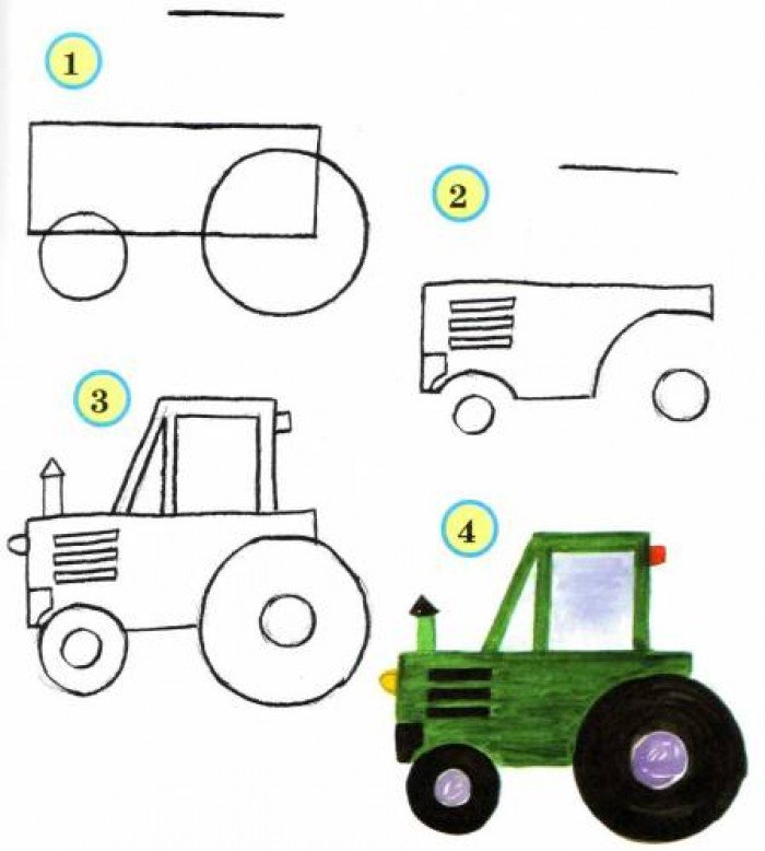 Як намалювати трактор