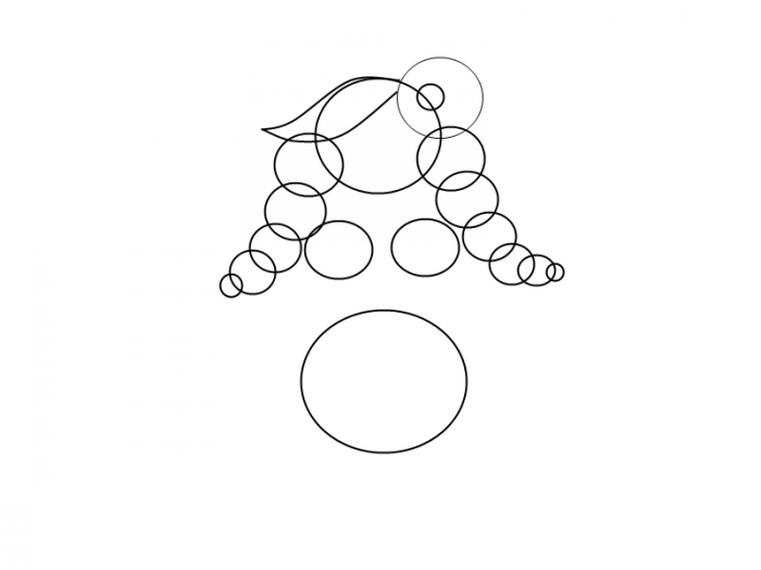 Как нарисовать смешную русалочку, схема 3, шаг 5