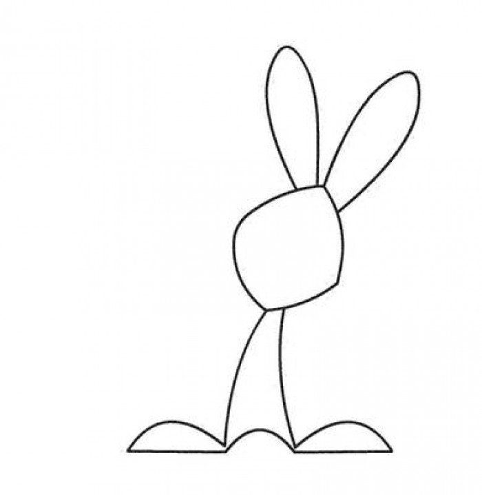 Рисуем пасхального кролика, шаг 2
