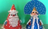 Дед Мороз и Снегурочка из бумаги
