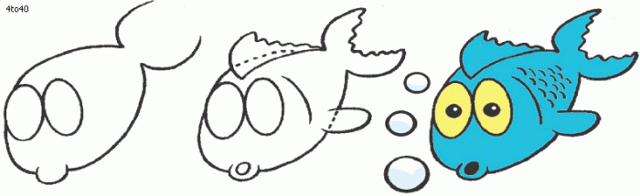 Як намалювати рибку, схема 9