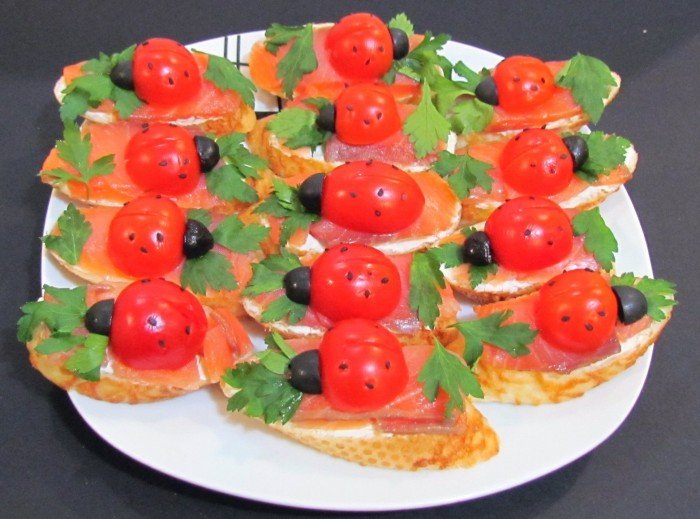 Бутерброды с красной рыбой – красивое оформление бутербродов, фото 9