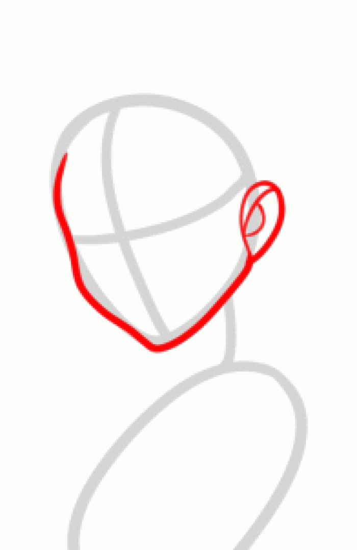 Как нарисовать Эльзу из мультика «Холодное сердце», шаг 2
