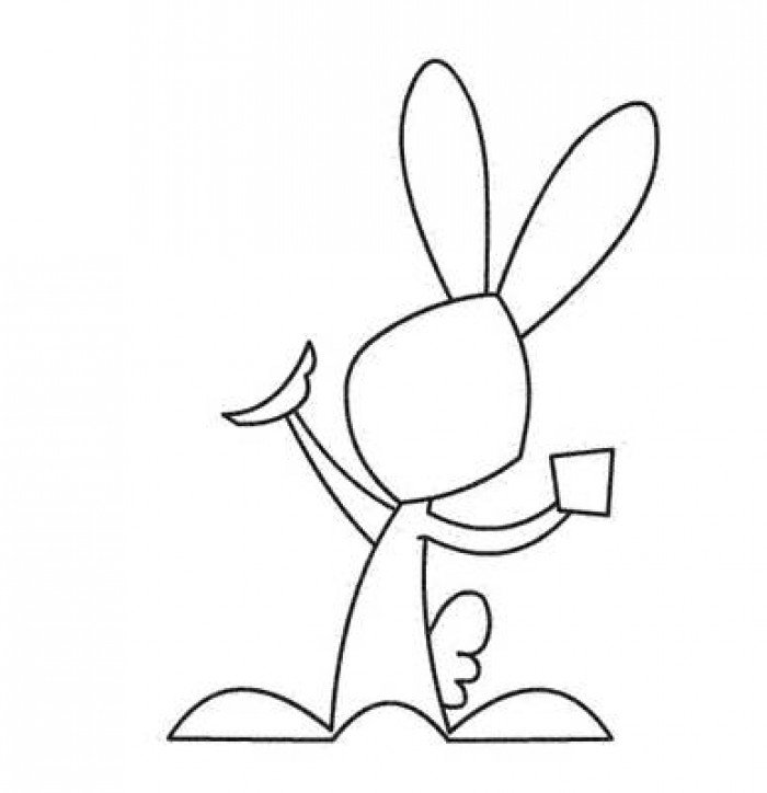 Рисуем пасхального кролика, шаг 3