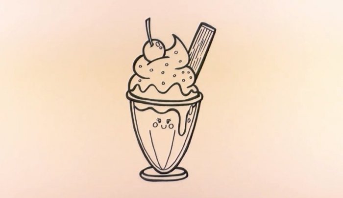 Как нарисовать мороженое