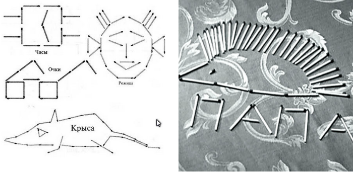 Рисунки выложенные из спичек. Фигуры из спичек схемы для начинающих. Животные из спичек для детей. Поделки из спичек для детей со схемой. Аппликация из спичек схема.