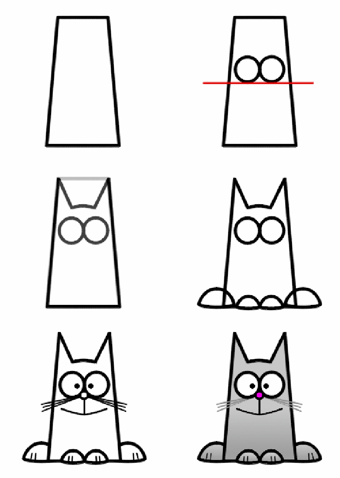 Как нарисовать котенка поэтапно, фото 16