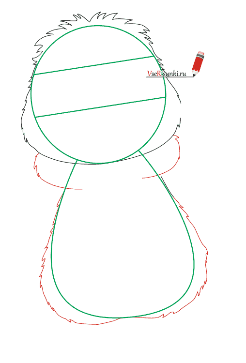 Как нарисовать Лунтика, схема 3 - фото 2