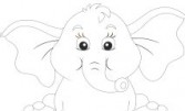 Розмальовка «Маленьке слоненя»
