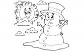 Солнышко и снеговик