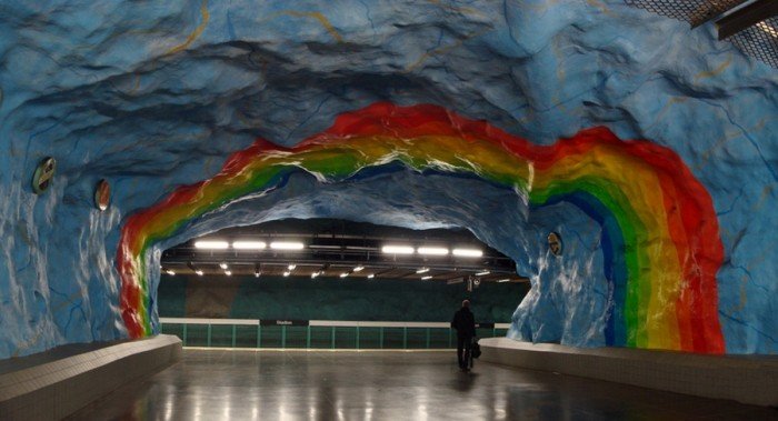 Красивые станции метро в Стокгольме, фото 21